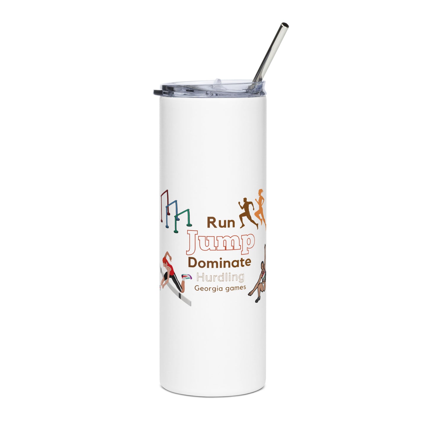 Run, Jump, Dominate Stainless steel tumbler
