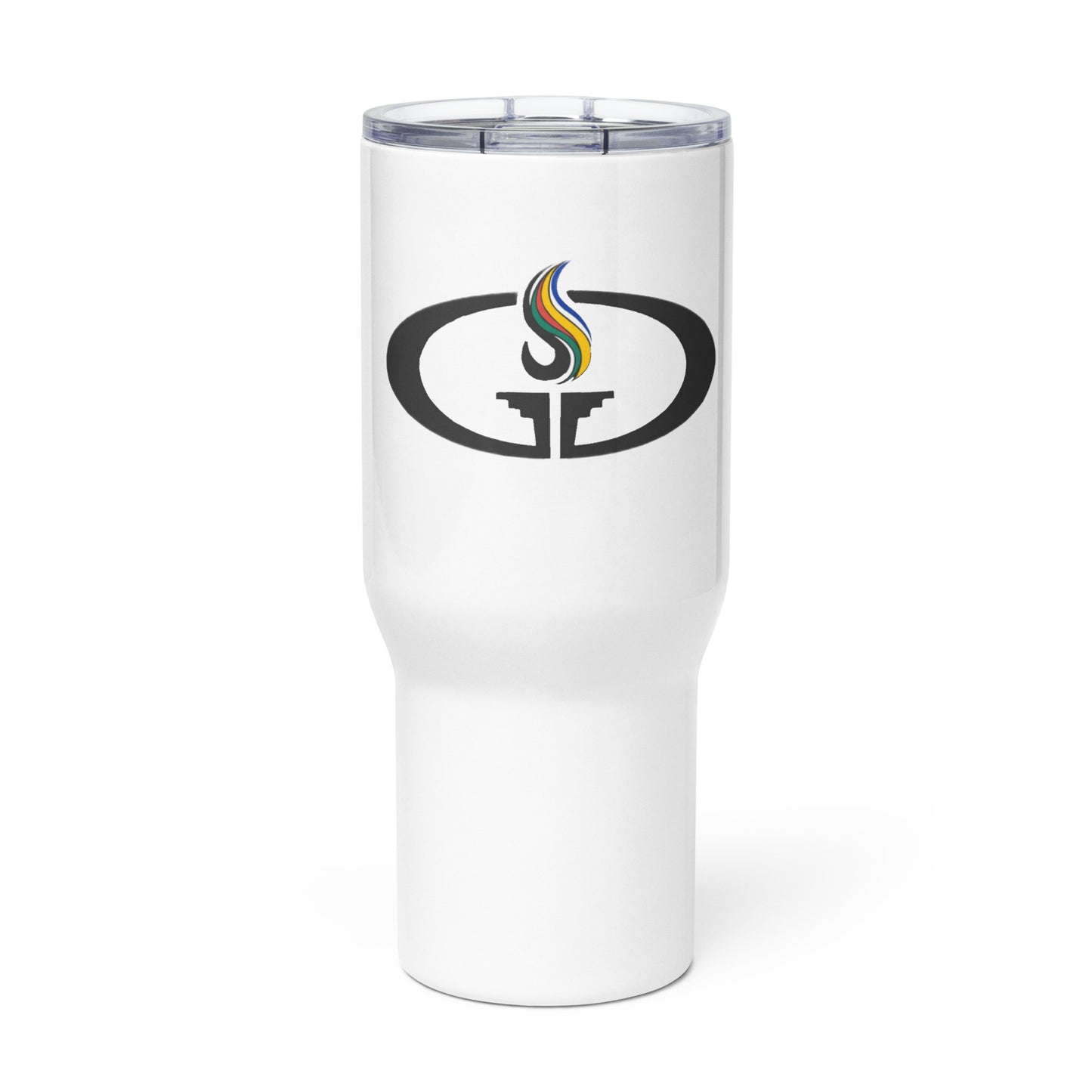 Travel mug with a handle