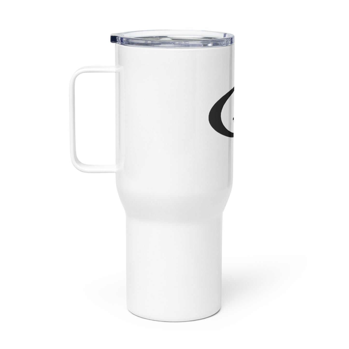 Travel mug with a handle